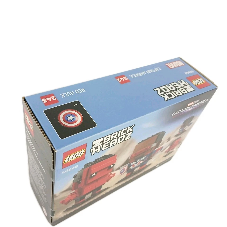 LEGO® Brickheadz Capitán América y Hulk Rojo Juego de Construcción 40668 Foto 2 de 4