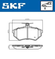 SKF Bremsbelagsatz, Scheibenbremse Vorderachse U.A. FüR Audi, Seat, VW