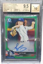 2018 Bowman Chrome - Prospect Autographs Dustin May #BCPA-DM Green Refractor /99