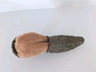 Antique Victorian Detailed Metal Shoe Pin Cushion Large 6" With Original Fabric  — photo 4