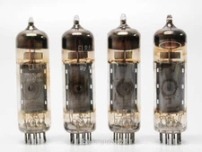 Matched Quad Mullard Blackburn 6BQ5 EL84 Tubes / RX1 / O Getter -- KT2