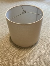 Beige Fabric Drum Lamp Shade Solid 10in Diameter x 8in Height