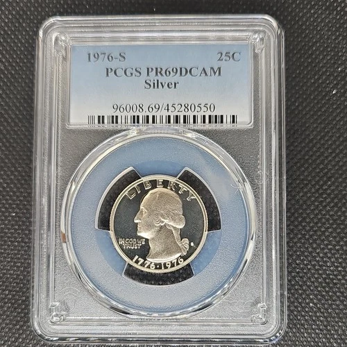 SILVER 1976-S Washington Quarter PCGS PR69 DCAM
