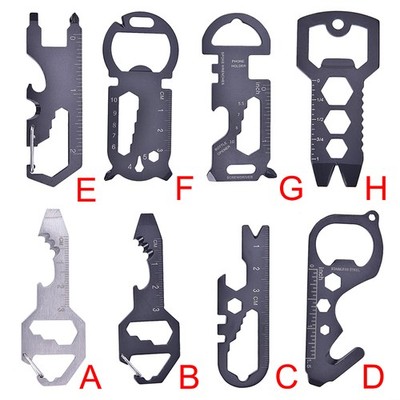 Outdoor Multi-function Tool Card Opener Keychain With Multi purpose GadgetsWRSCR