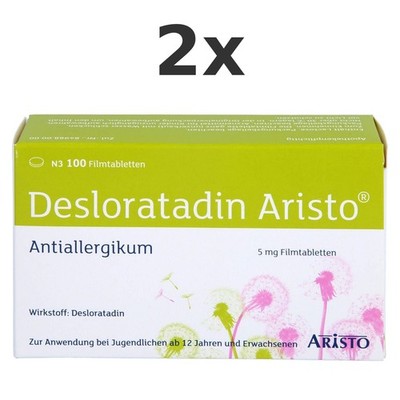 2x Desloratadin Aristo 5 mg Filmtabletten Set 100 St - PZN 11294329