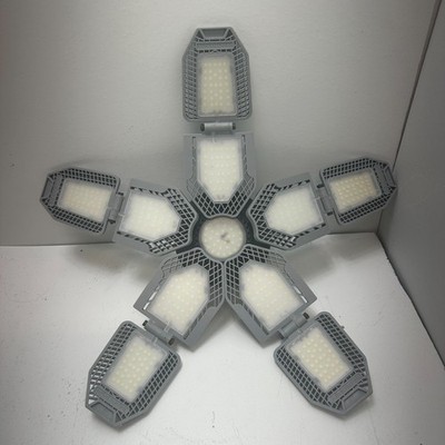 Beyond Bright Super Nova 10-Panel LED Garage Light 7000 Lumens Adjustable Grey