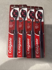 4 Colgate Optic White Charcoal Soft Toothbrush for Adults Red Handles