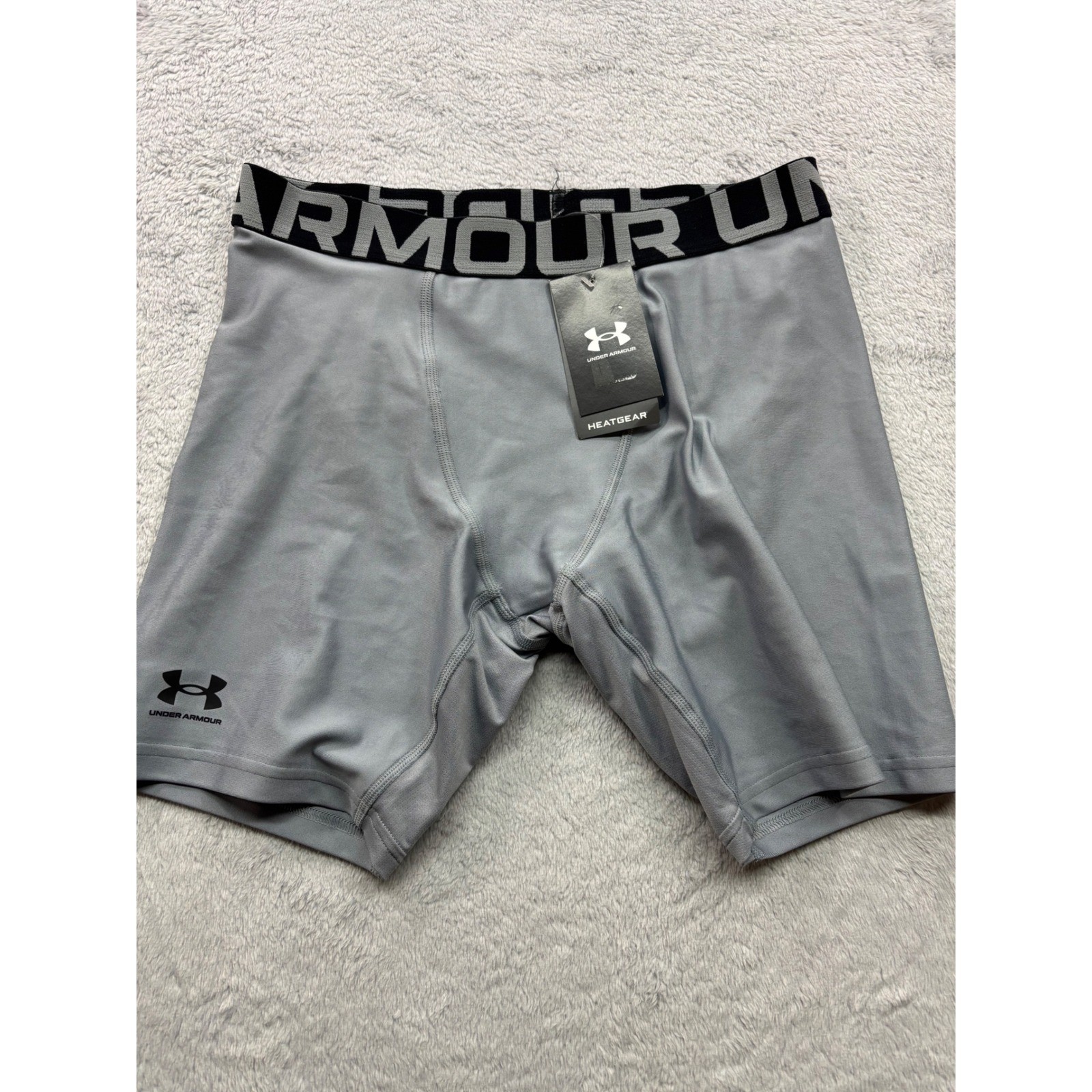 Boys Under Armour Heatgear Compression Shorts Youth YXL TG EG Gray