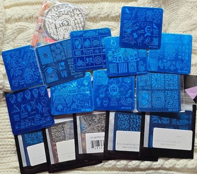 HTF Square Bundle Monster Maniology Nail Stamp Plates RETIRED