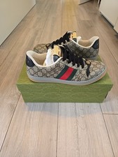 Gucci Screener GG Beige Mens Trainers Sneakers 9.5 BNIB