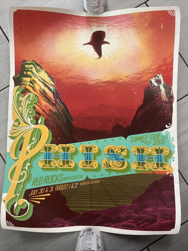 Phish - Red Rocks Morrison, CO 8/2/2009 - Screen Print - Official - Winship
