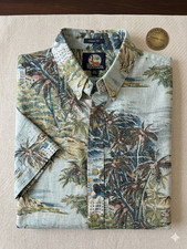 Reyn Spooner Waikiki Beach Scenic Shirt 2XL Classic Fit Diamond Head Blue Cotton