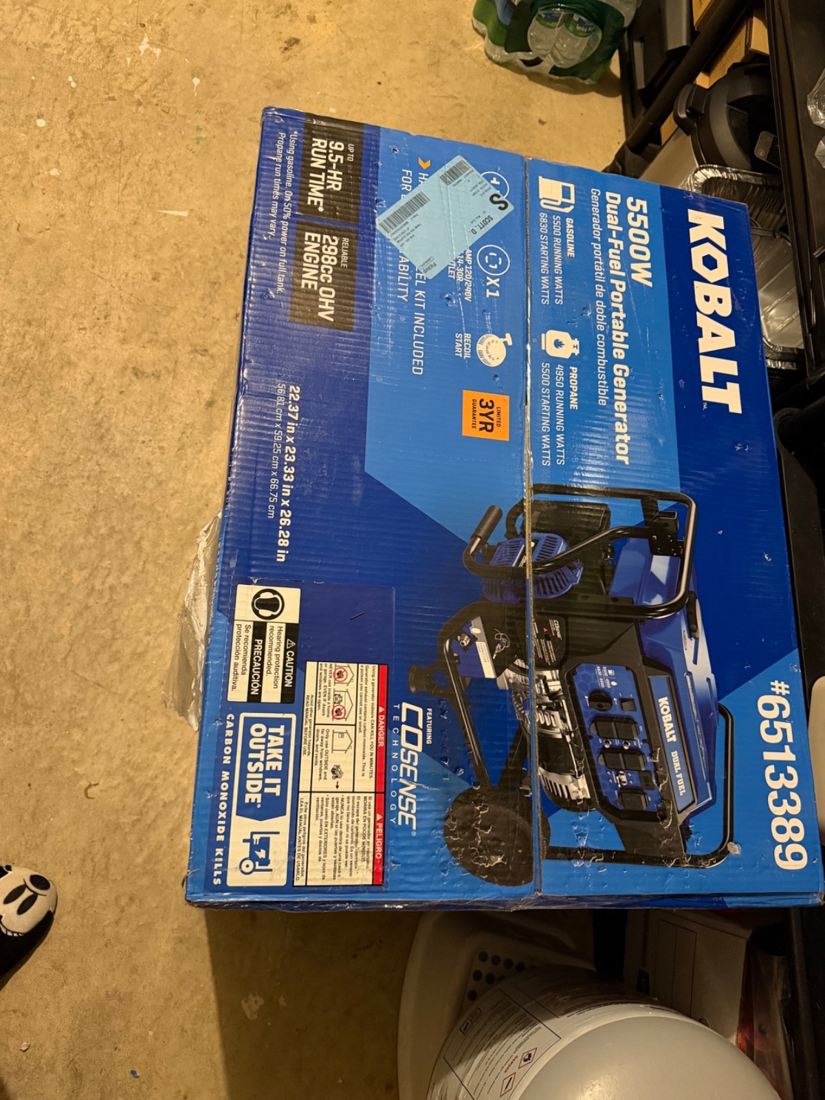 New 5500 watt gas generator