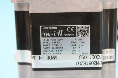 TAMAGAWA SERVOMOTORE AC TS4607N2081E200 0,2KW, 1pz, Spedizione Celere Gratuita - Foto 6 di 7