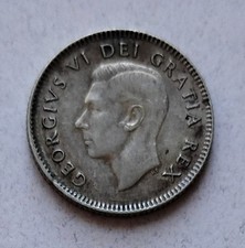 1949 Canadian Dime 10 Cents 80% Silver Coin