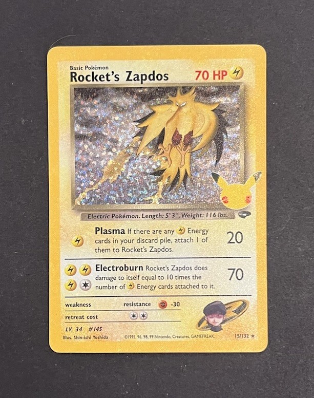 Pokemon Rocket’s Zapdos 15/132 Celebrations Classic Collection Holo NM