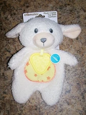 Cribmates Lamb Sheep Plush Doll  Plush Crinkle Toy with Teether NEW