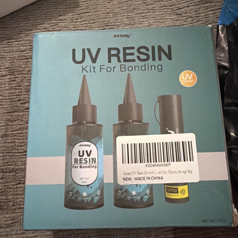 UV Resin Kit with Light,  Rechargeable light, Black