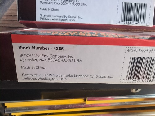 ERTL COLLECTIBLES #4257 & #4265 1948 Peterbilt & Kenworth T600B BOTH NEW SEALED - Picture 12 of 12