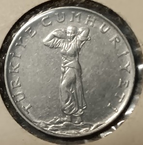 1968 Turkey 25 Kurus, Appears Uncirculated.  Beautiful Coin. 