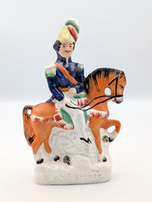 Victorian Staffordshire Figur - Prinz Albert zu Pferd (um 1850)