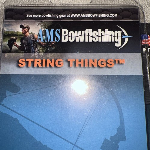 AMS Bowfishing String Things Finger Savers Orange 2 lot Easy Install NEW fishing - Picture 3 of 5