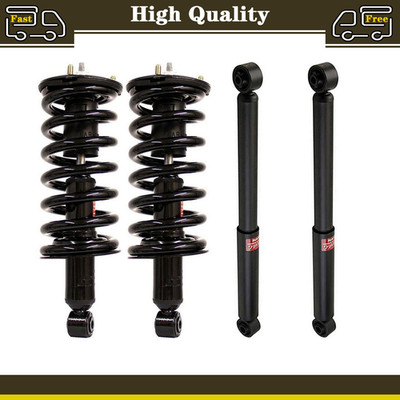 2 Front Complete Struts Spring + 2 Rear Shocks For 2004-13 Nissan Titan 4WD Only