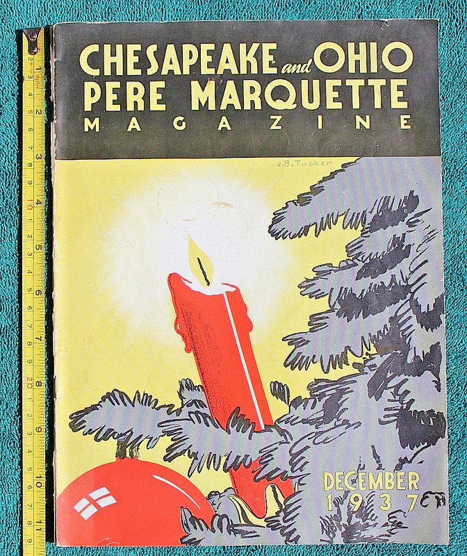 1937 Pere Marquette Chesapeake & Ohio Railway PMRR C&O Railroad Christmas Mag