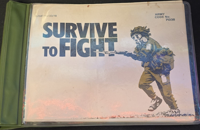 Survive to Fight Army Manual 1983 Militaria Code No. 71338 D/DAT/13/33/18