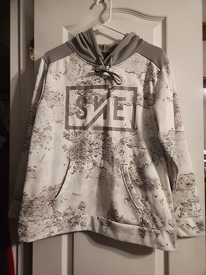 SHE OUTDOOR Pull Over Long Sleeve Hoodie Women (M) White Gray