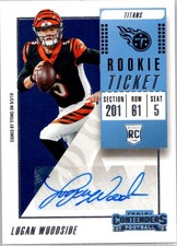 2018 Panini Contenders #223 Logan Woodside Rookie Tennessee Titans