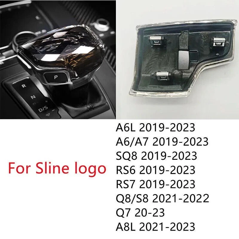 LHD Crystal Handle Gear Shift Knob Cover with Sticker For Audi A4 A6 Q5 Q7 Q8 A8 - Image 4 of 4