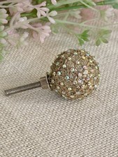 Crystal Ball Gold Tone Drawer Handle Decorative Cabinet Pulls