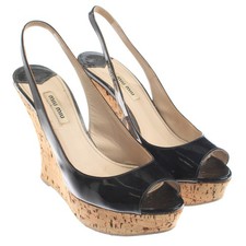 Miu Miu Wedges 39 EUR Schwarz Gut