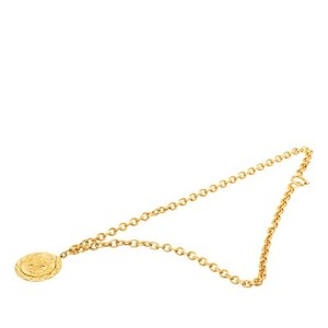 Authentic Chanel Necklace Coco Mark Lion Motif Gold Plated 78.5cm Auth Women's Accessory