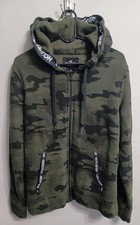 Hollister Hoodie Men's Medium Full Zip Sweatshirt Hooded Camo Camouflage