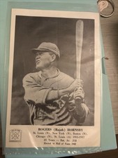 Vintage 1960s  Rogers Hornsby 5x7 Cardinals, hall of fame memorabilia 