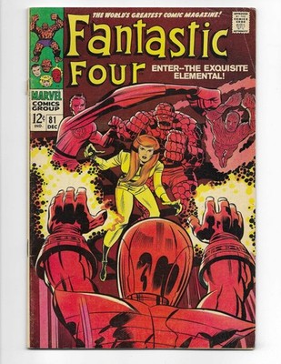 Fantastic Four 81 1968 Marvel Comics VG+ 4.5 Crystal Thing Human Torch Wizard