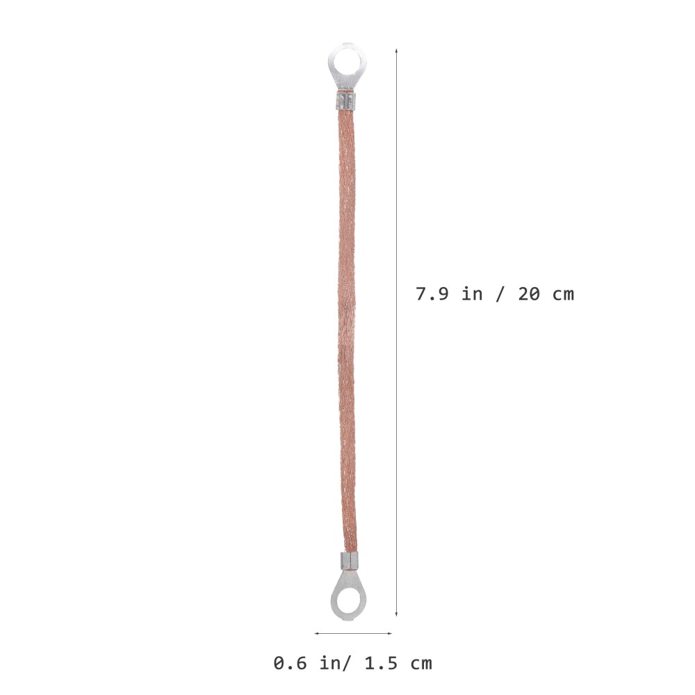 100 Pcs Bonding Wire Ground Grounding Copper Braided Belt Strap Cable