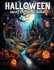 Halloween Coloring Book For Adult: 50 Easy Autumn Book...