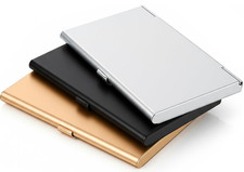 3 PCS Business Card Case Aluminum Business Card Holder for Women Metal Pocket Ca