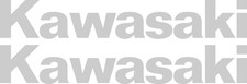 #127 (2) 8.25 Metallic Silver Kawasaki Decal Sticker Matte Vinyl Racing ZX10 ZX6