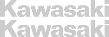 #127 (2) 8.25 Metallic Silver Kawasaki Decal Sticker Matte Vinyl Racing ZX10 ZX6