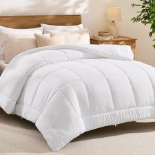 Comforters Queen Size Duvet Insert White, All Season Quilted Bed Comforter, B...