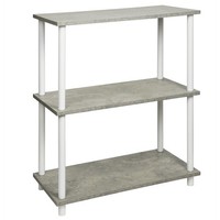 Bad-Standregal - Betonoptik - Weiß - 76 Cm Regal FüR Badezimmer Badezimmerregal
