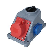 CEE Wandsteckdose 16A mit Schalter Combo-Pol 5-polig IP44 PCE (96061551)