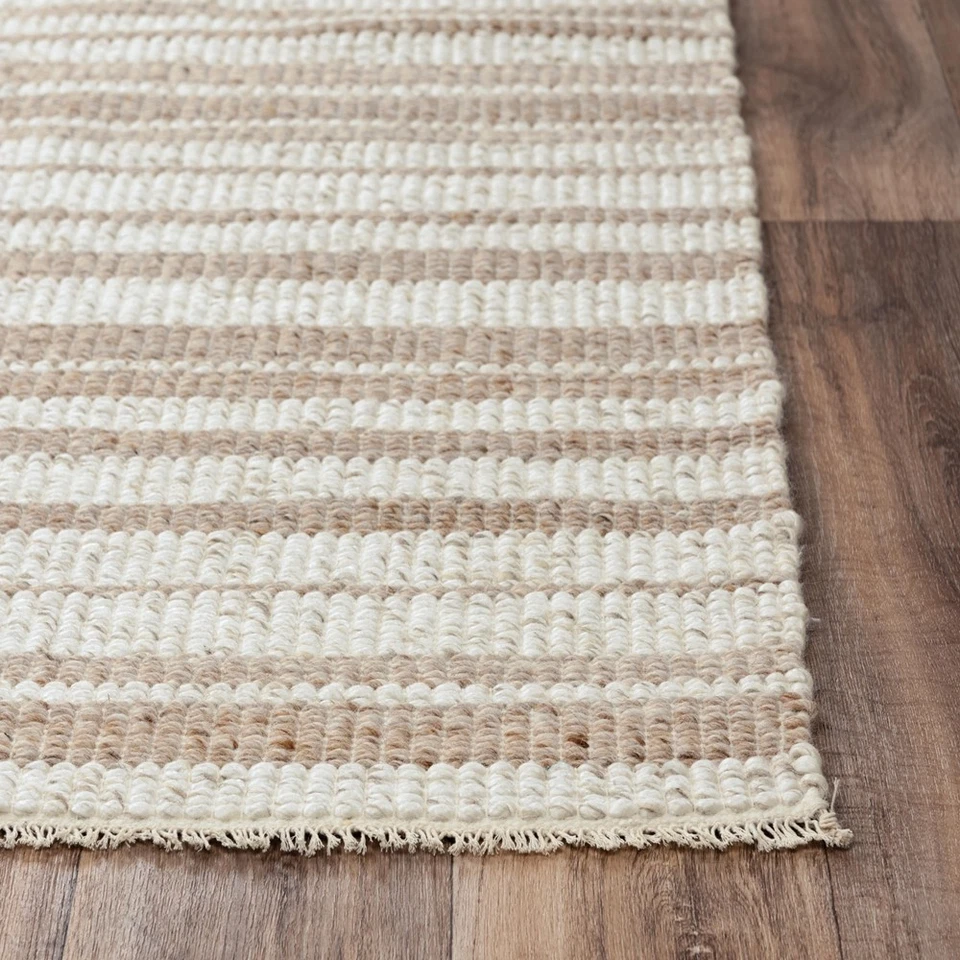 Rizzy Rugs Capri Area Rug CPI106 Polyester Stripe Transitional Ivory Rectangle - Image 3 of 4