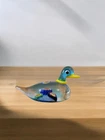 Murano Art Glass Duck Figurine – Millefiori Canes, Aventurine, Hand-Blown Italy