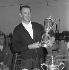 Golfer Gene Littler receives US Open Championship cup Oakland - 1961 Old Photo