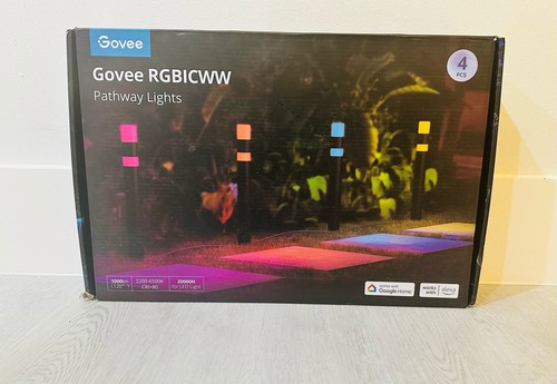 Govee 4-pcs Outdoor Pathway Lights RGBICWW IP65 works w/ Alexa - NEW - Picture 9 of 10